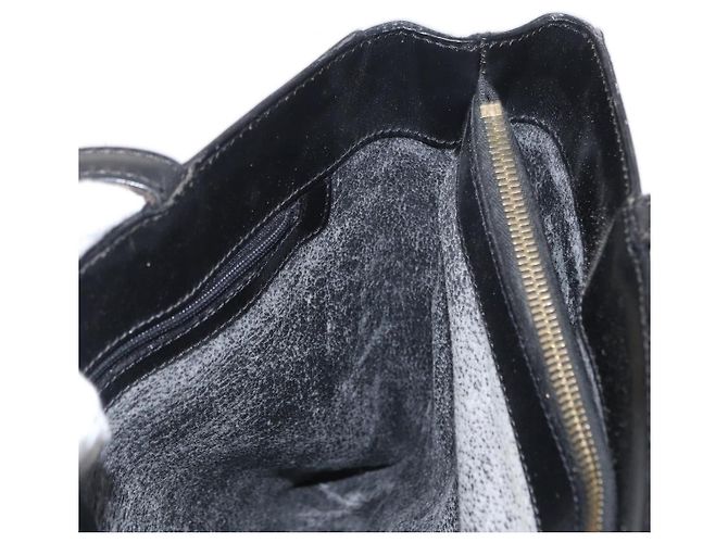 Céline Borsa tote in tela Macadam CELINE in pelle PVC nera e oro Auth 155936 Nero D'oro - vista 17
