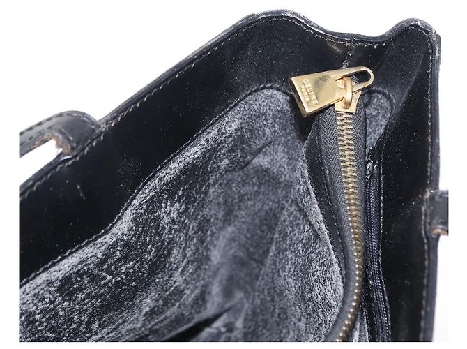 Céline Borsa tote in tela Macadam CELINE in pelle PVC nera e oro Auth 155936 Nero D'oro - vista 20
