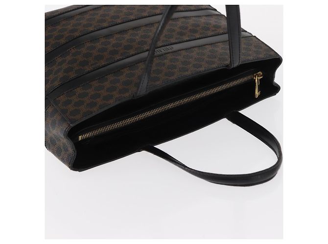 Céline Borsa tote in tela Macadam CELINE in pelle PVC nera e oro Auth 155936 Nero D'oro - vista 6
