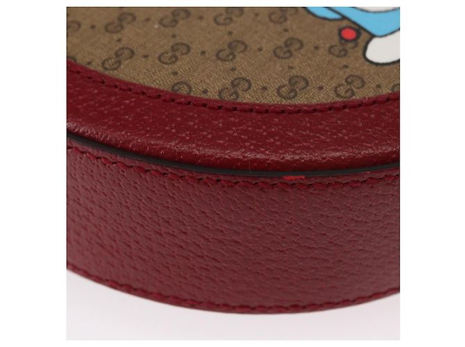 Borsa di collaborazione GUCCI Micro GG Supreme Doraemon in PVC 625216 Auth 156658SAM Beige D'oro - vista 10
