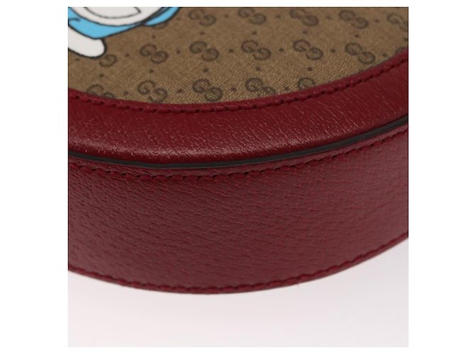Borsa di collaborazione GUCCI Micro GG Supreme Doraemon in PVC 625216 Auth 156658SAM Beige D'oro - vista 11