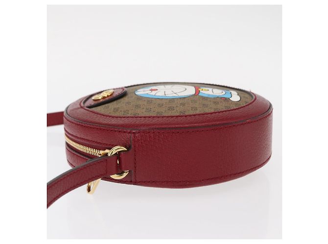 Borsa di collaborazione GUCCI Micro GG Supreme Doraemon in PVC 625216 Auth 156658SAM Beige D'oro - vista 5