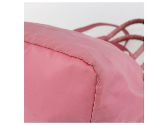 PRADA Borsa a Mano Nylon 2in1 Rosa Oro Auth 156270 D'oro - vista 14