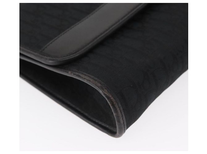 Borsa a spalla in tela Trotter Christian Dior nera e oro Auth 157803 Nero D'oro - vista 10