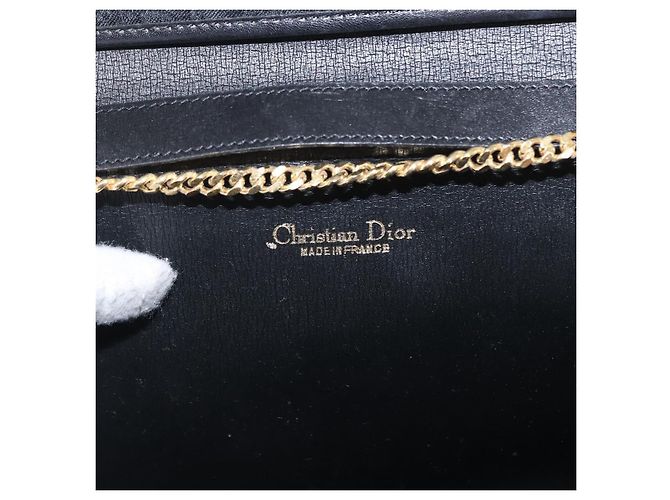 Borsa a spalla in tela Trotter Christian Dior nera e oro Auth 157803 Nero D'oro - vista 17