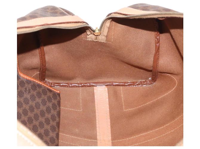 Céline Borsa Boston in tela Macadam CELINE PVC marrone oro Auth BA8179 D'oro - vista 18