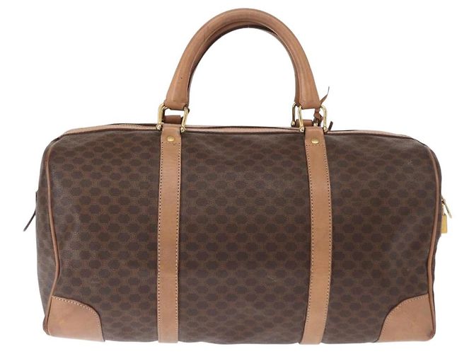 Céline Borsa Boston in tela Macadam CELINE PVC marrone oro Auth BA8179 D'oro - vista 3