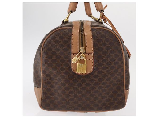 Céline Borsa Boston in tela Macadam CELINE PVC marrone oro Auth BA8179 D'oro - vista 5