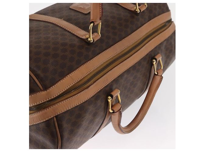 Céline Borsa Boston in tela Macadam CELINE PVC marrone oro Auth BA8179 D'oro - vista 6