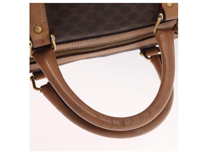 Céline Borsa Boston in tela Macadam CELINE PVC marrone oro Auth BA8179 D'oro - vista 7