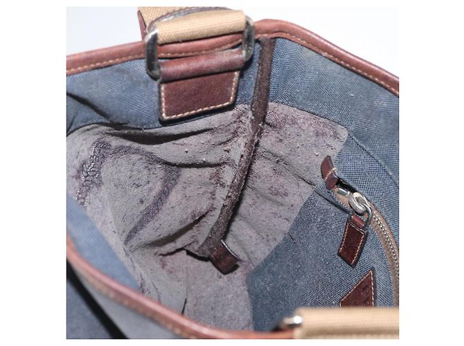 Borsa a Spalla PRADA in Tela Blu Navy Argento Auth ka744 - vista 16