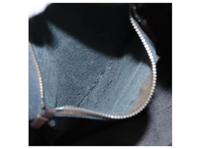 Borsa a Spalla PRADA in Tela Blu Navy Argento Auth ka744 - vista 19