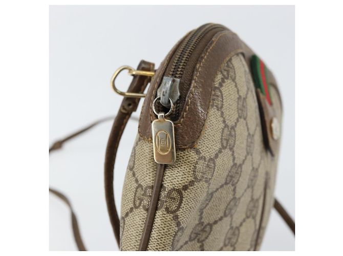 Borsa Sherry Line GG Supreme Web di GUCCI in PVC beige e oro 904 02 047 Auth 156831 D'oro - vista 15