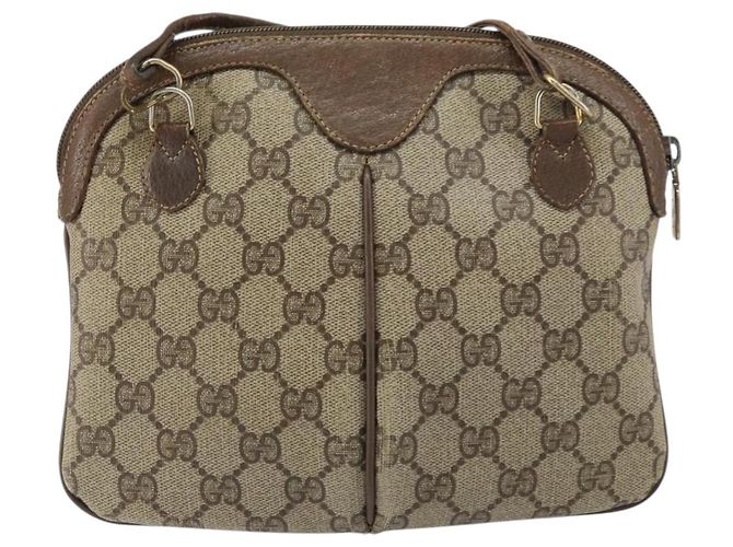 Borsa Sherry Line GG Supreme Web di GUCCI in PVC beige e oro 904 02 047 Auth 156831 D'oro - vista 3