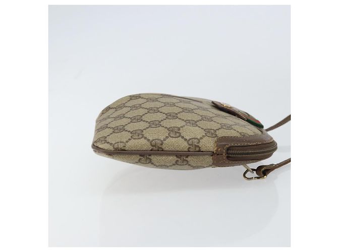 Borsa Sherry Line GG Supreme Web di GUCCI in PVC beige e oro 904 02 047 Auth 156831 D'oro - vista 4