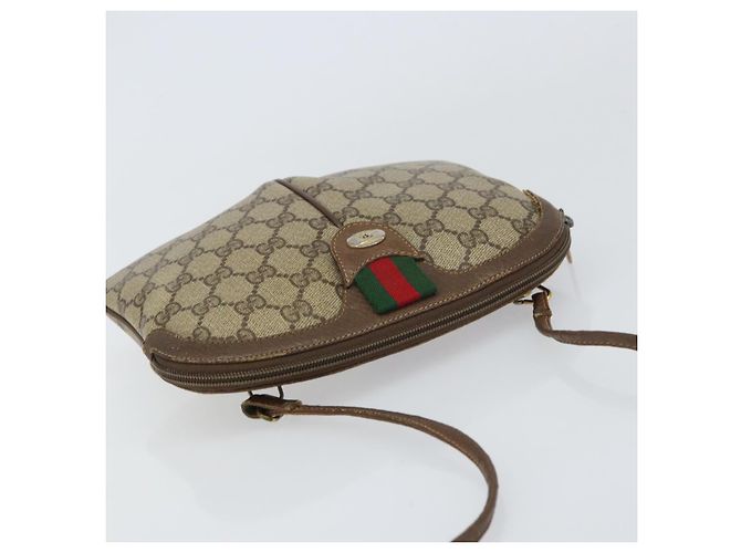Borsa Sherry Line GG Supreme Web di GUCCI in PVC beige e oro 904 02 047 Auth 156831 D'oro - vista 6