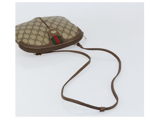 Borsa Sherry Line GG Supreme Web di GUCCI in PVC beige e oro 904 02 047 Auth 156831 D'oro - vista 7