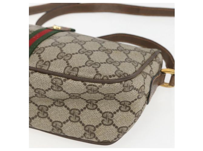 Borsa Sherry Line GG Supreme Web di GUCCI in PVC beige e oro 89 02 054 Auth 157071 D'oro - vista 10