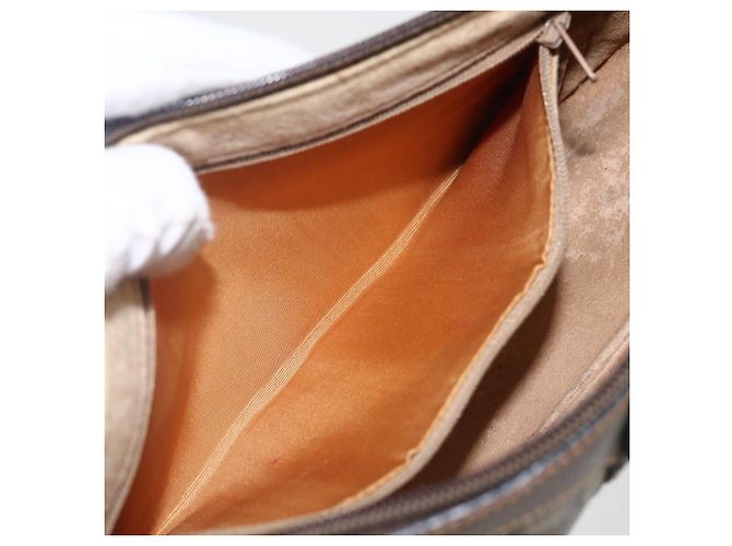 Borsa Sherry Line GG Supreme Web di GUCCI in PVC beige e oro 89 02 054 Auth 157071 D'oro - vista 20