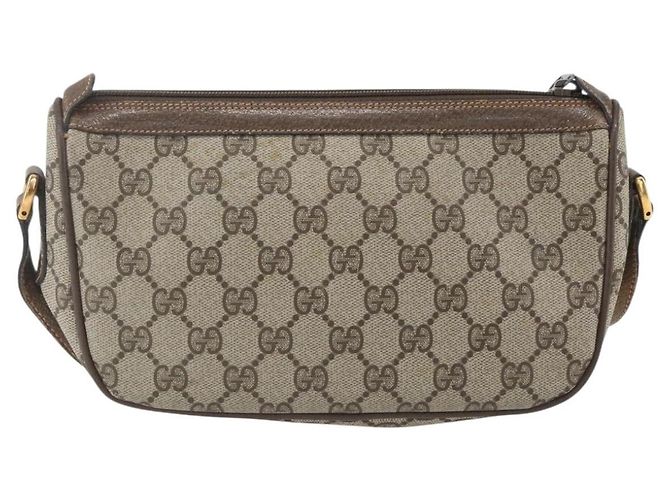Borsa Sherry Line GG Supreme Web di GUCCI in PVC beige e oro 89 02 054 Auth 157071 D'oro - vista 3