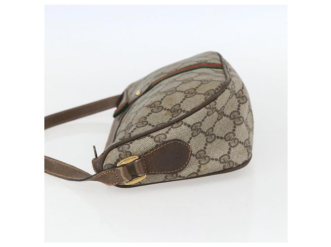 Borsa Sherry Line GG Supreme Web di GUCCI in PVC beige e oro 89 02 054 Auth 157071 D'oro - vista 4