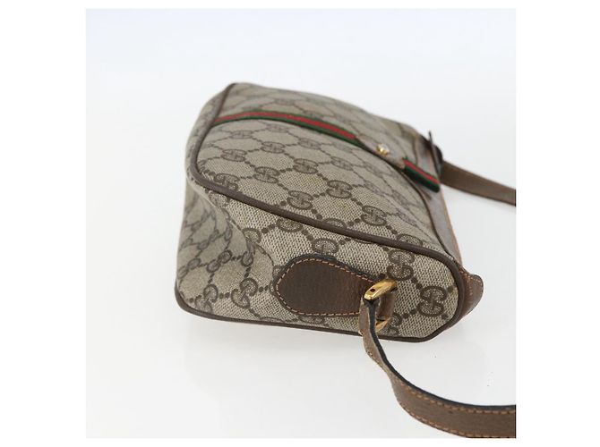 Borsa Sherry Line GG Supreme Web di GUCCI in PVC beige e oro 89 02 054 Auth 157071 D'oro - vista 5