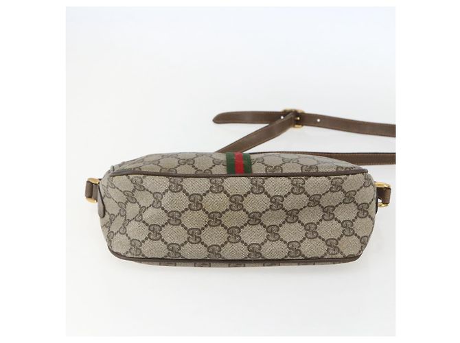 Borsa Sherry Line GG Supreme Web di GUCCI in PVC beige e oro 89 02 054 Auth 157071 D'oro - vista 9