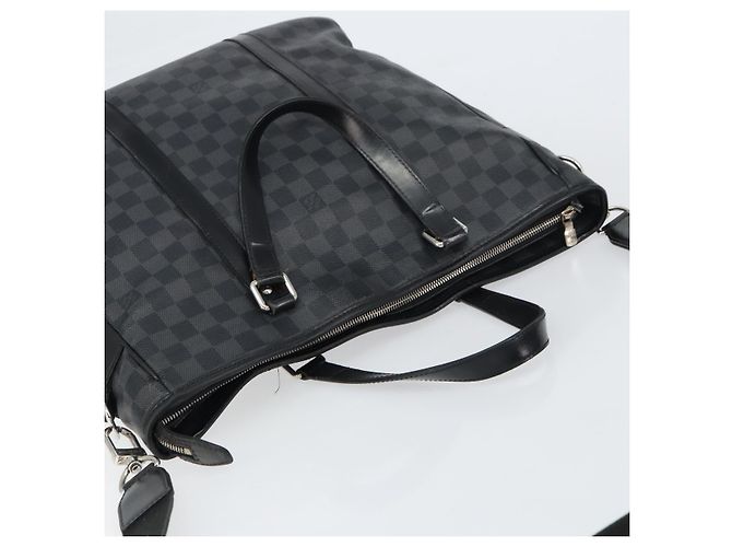 LOUIS VUITTON Borsa a Spalla Damier Graphite Tadao 2way N51192 LV Auth BA8269 Damier ebene - vista 6