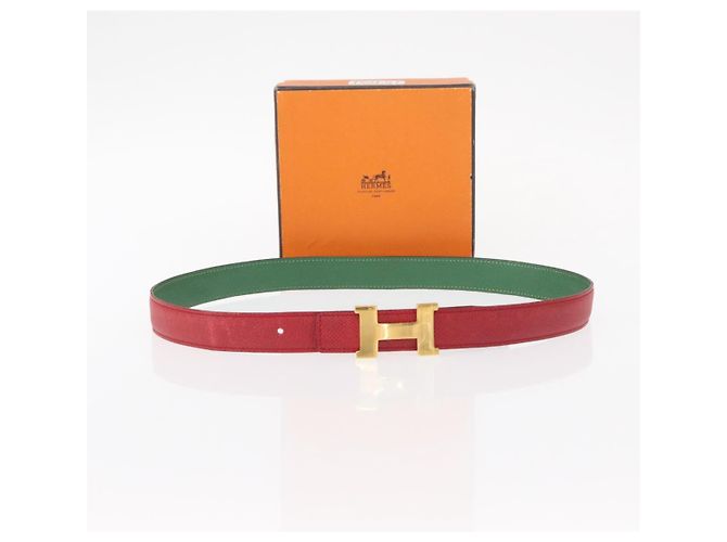 Hermès HERMES Constance Gürtel Leder 28,7"" Rot Auth 157051 - Ansicht 11