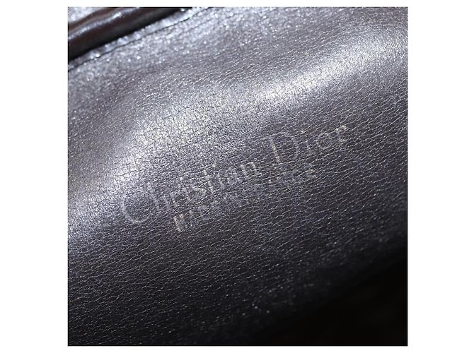 Borsa a Spalla in Tela Trotter Christian Dior Marrone Auth 156003 - vista 11