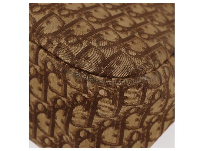 Borsa a Spalla in Tela Trotter Christian Dior Marrone Auth 156003 - vista 15