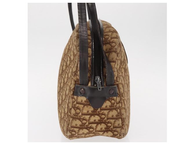 Borsa a Spalla in Tela Trotter Christian Dior Marrone Auth 156003 - vista 4