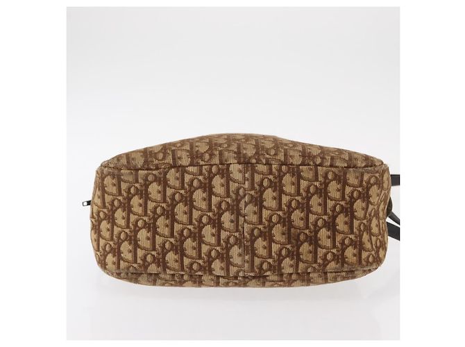 Borsa a Spalla in Tela Trotter Christian Dior Marrone Auth 156003 - vista 5