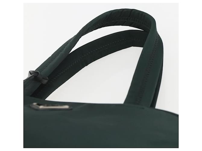 PRADA Handtasche Nylon Grün Silber Auth 151461 - Ansicht 14