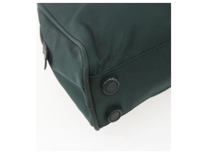 PRADA Handtasche Nylon Grün Silber Auth 151461 - Ansicht 17