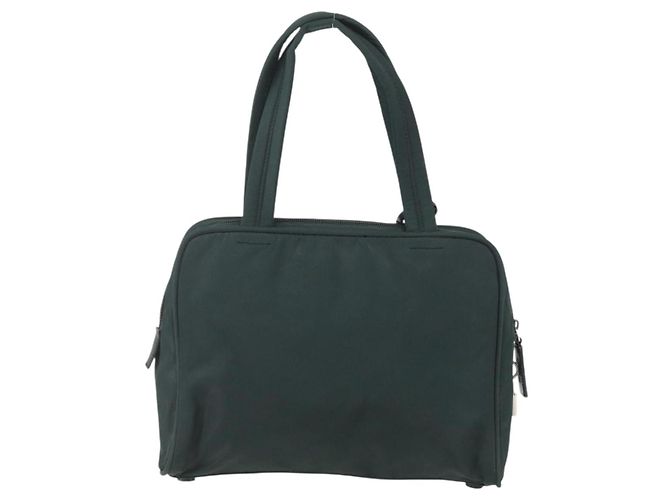 PRADA Handtasche Nylon Grün Silber Auth 151461 - Ansicht 2