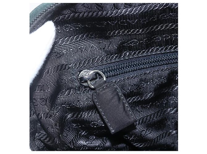PRADA Handtasche Nylon Grün Silber Auth 151461 - Ansicht 21