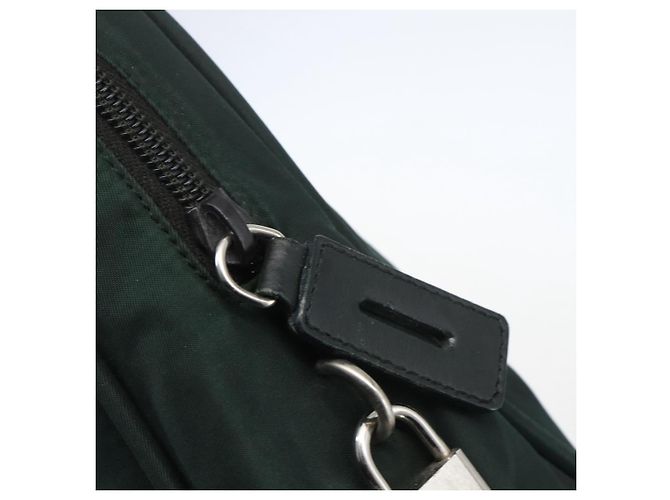 PRADA Handtasche Nylon Grün Silber Auth 151461 - Ansicht 9