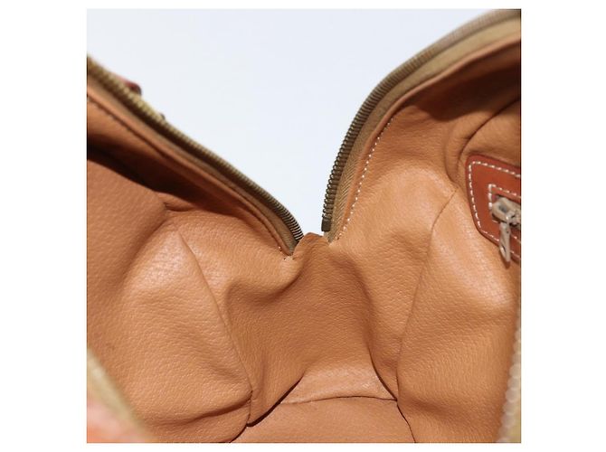 Céline Borsa a mano in tela Macadam CELINE in pelle PVC marrone oro Auth 154710 D'oro - vista 22