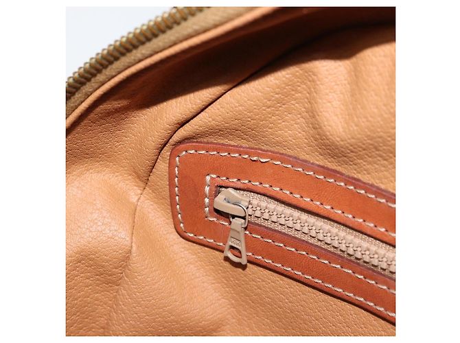 Céline Borsa a mano in tela Macadam CELINE in pelle PVC marrone oro Auth 154710 D'oro - vista 23
