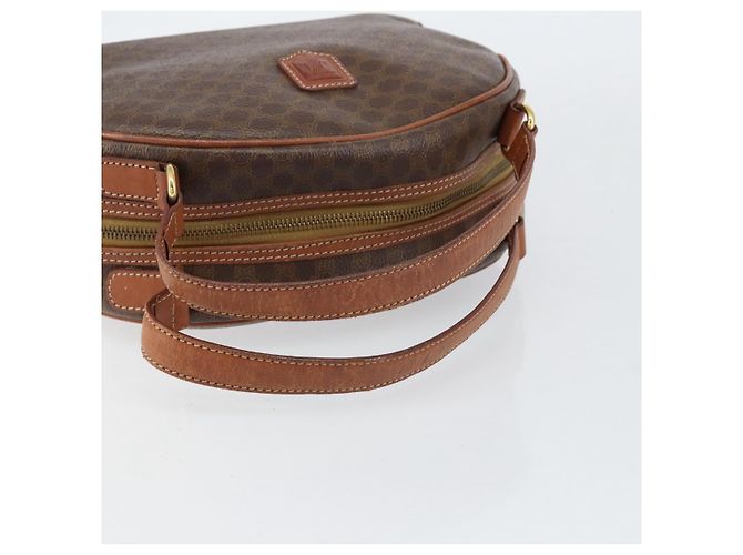 Céline Borsa a mano in tela Macadam CELINE in pelle PVC marrone oro Auth 154710 D'oro - vista 7