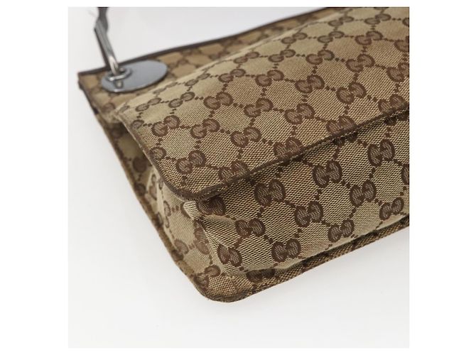 Borsa a Spalla GG Canvas Gucci Beige Argento 120841 Auth 151597 - vista 14