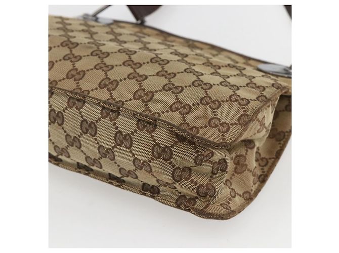 Borsa a Spalla GG Canvas Gucci Beige Argento 120841 Auth 151597 - vista 15