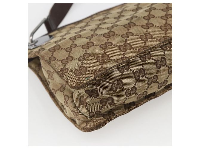 Borsa a Spalla GG Canvas Gucci Beige Argento 120841 Auth 151597 - vista 16