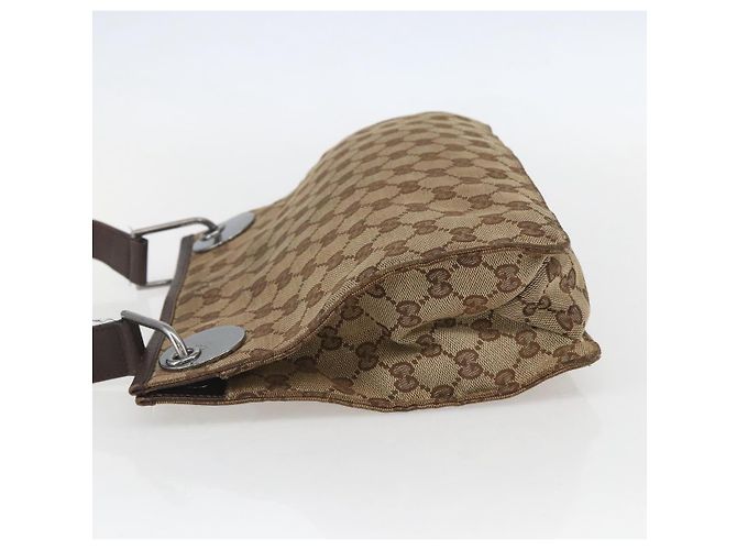 Borsa a Spalla GG Canvas Gucci Beige Argento 120841 Auth 151597 - vista 3