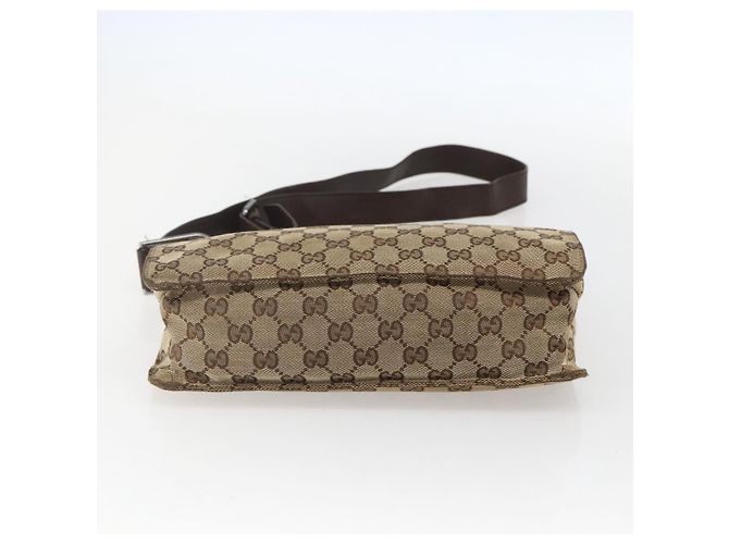 Borsa a Spalla GG Canvas Gucci Beige Argento 120841 Auth 151597 - vista 5