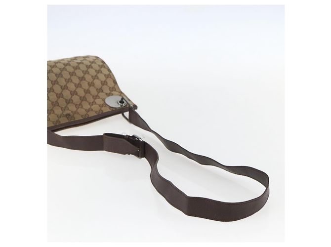 Borsa a Spalla GG Canvas Gucci Beige Argento 120841 Auth 151597 - vista 7