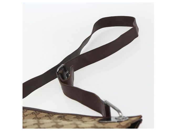 Borsa a Spalla GG Canvas Gucci Beige Argento 120841 Auth 151597 - vista 8