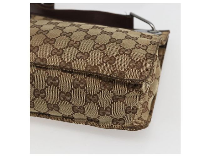 Borsa a Spalla GG Canvas Gucci Beige Argento 120841 Auth 151597 - vista 9