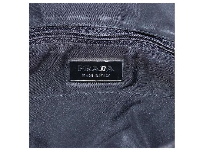 Prada Tote Bag aus schwarzem Nylon mit Silber authentisch 151579 - Ansicht 18